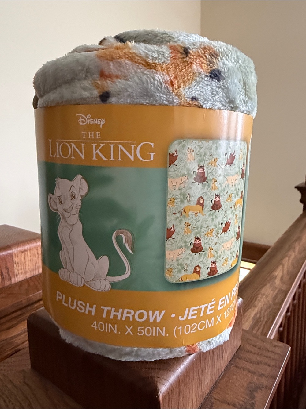 Disney The Lion King Plush Throw - Green and Gold Accents